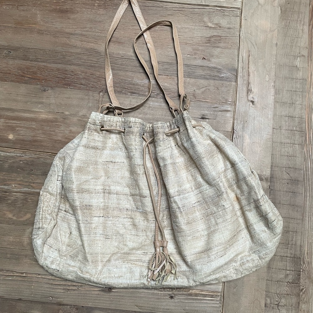 Moyna Drawstring Shoulder Bag Boho Tassel